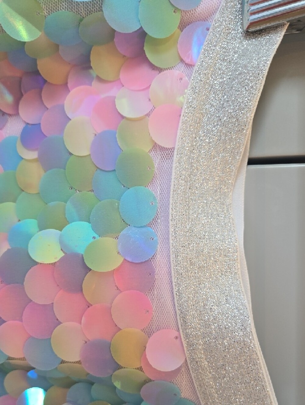Shade Critters Palm Beach Mermaid Scallop Sequin Cover Up Skirt - Pastel Rainbow - Picture 4 of 5